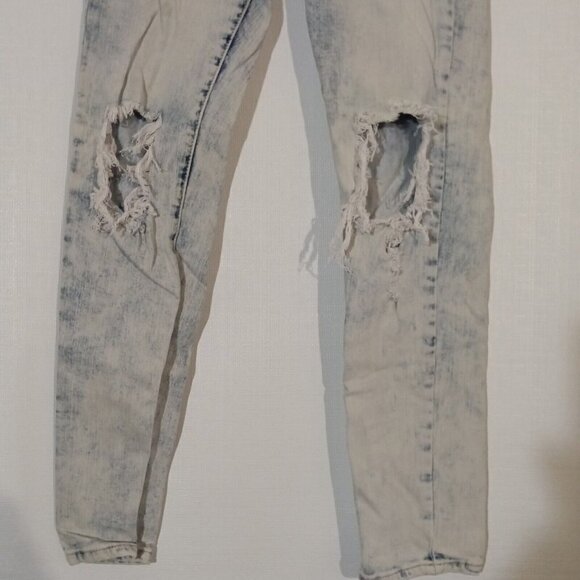 Rue 21 Jeans Mens 26/30 Distressed Stretch Denim Premium Skinny - Picture 5 of 8